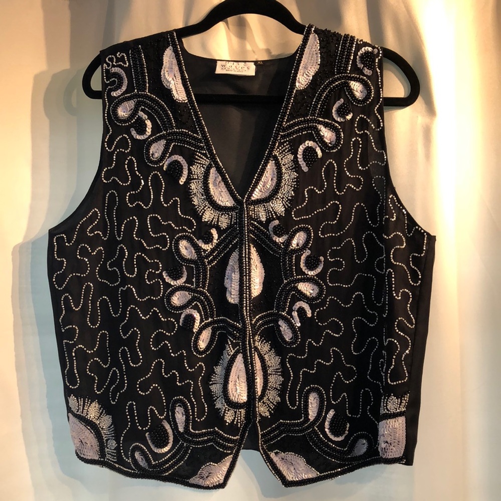 Nite Waves Beaded Vest - XL